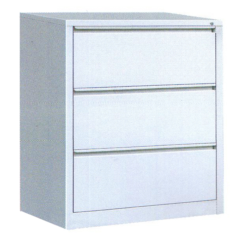 factory customized Used 2 Drawer File Cabinets - HG-005-A-3D-01 Multi Functional 3-Drawer Lateral Metal Filing Cabinet Knockdown Design – Hongguang