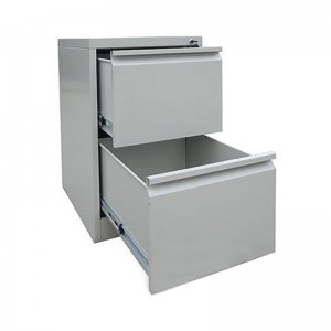 HG-001-B-2D 2 Drawers Metal Filing Cabinet Matt Light Grey RAL7035 Uban sa Swan Neck Grip Handle