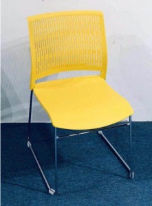 HG-104 chaise en plastique 12mm d'épaisseur mobilier de bureau en acier empilable chaise moderne de bureau