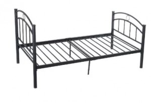 HG-57 Simple Design Metal Single Bed Iron Bed Base Swart Single Metal Beds Frame School Fitment