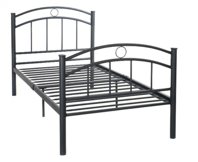 Best Price on Cupboard For Bedroom Steel - HG-57 Simple Design Metal Single Bed Iron Bed Base Black Single Metal Beds Frame School Fitment – Hongguang