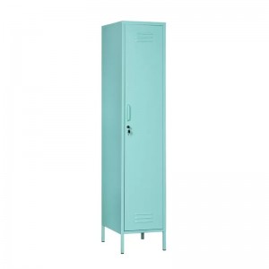 HG-030-2 one door locker metal wardrobe with legs with lock for home and office