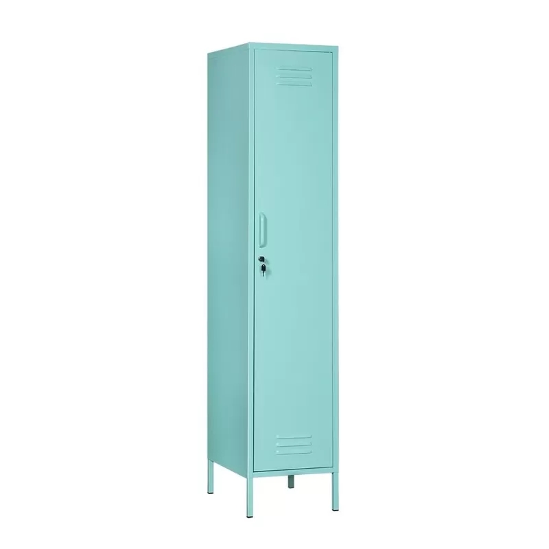 Well-designed Double Tier Lockers - HG-030-2 one door locker metal wardrobe with legs with lock for home and office – Hongguang