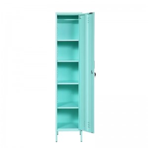 HG-030-2 one door locker metal wardrobe with legs with lock for home and office