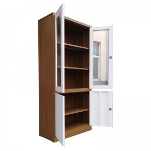 HD-ZD-003 White 4 Door Locker Foldable theka lagalasi chitseko File Storage Cabinet