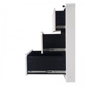 HG-002-B-3D Metal Filing Cabinet High-Sided Laci 4 Laci Pikeun A4 / A5 File Holder