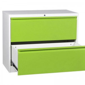 HG-004-A-2D-01A бел A4 FC складирање на датотеки 2 фиоки челични странични картонски метални цртање шкафче за канцеларии