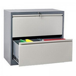 HG-004-A-2D-01A blanco A4 FC archivo almacenamiento 2 cajones acero lateral cartón metal dibujo archivador para oficina