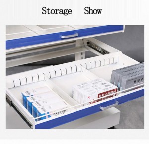 El estante médico de acero de la demostración HG-057-Y-1 para el estante del almacenamiento de la farmacia de los estantes de la farmacia del hospital