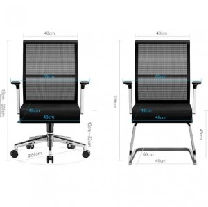 HG-101 Sedia moderna per visitatori sedia da ufficio ergonomica per mobili da ufficio in acciaio con schienale alto confortevole