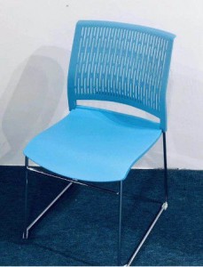 HG-104 Plaststol 12mm tykk stål kontormøbler stablebar kontor moderne stol