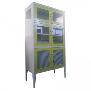HG-552 kjøkkenskap i stål med trekkhåndtak i aluminiumslegering