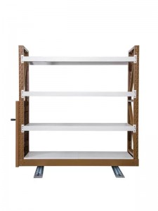 HG-057-HM2 Customized Blue Heavy Duty Metal Storage Mobile Rack With Wheels For Warehouse