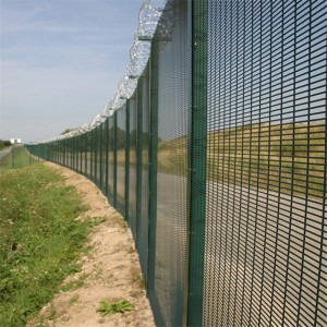 High Security powder coated 358 Anti Climb security Fence for airport