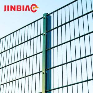 868 galvanized double wire mesh fence panel