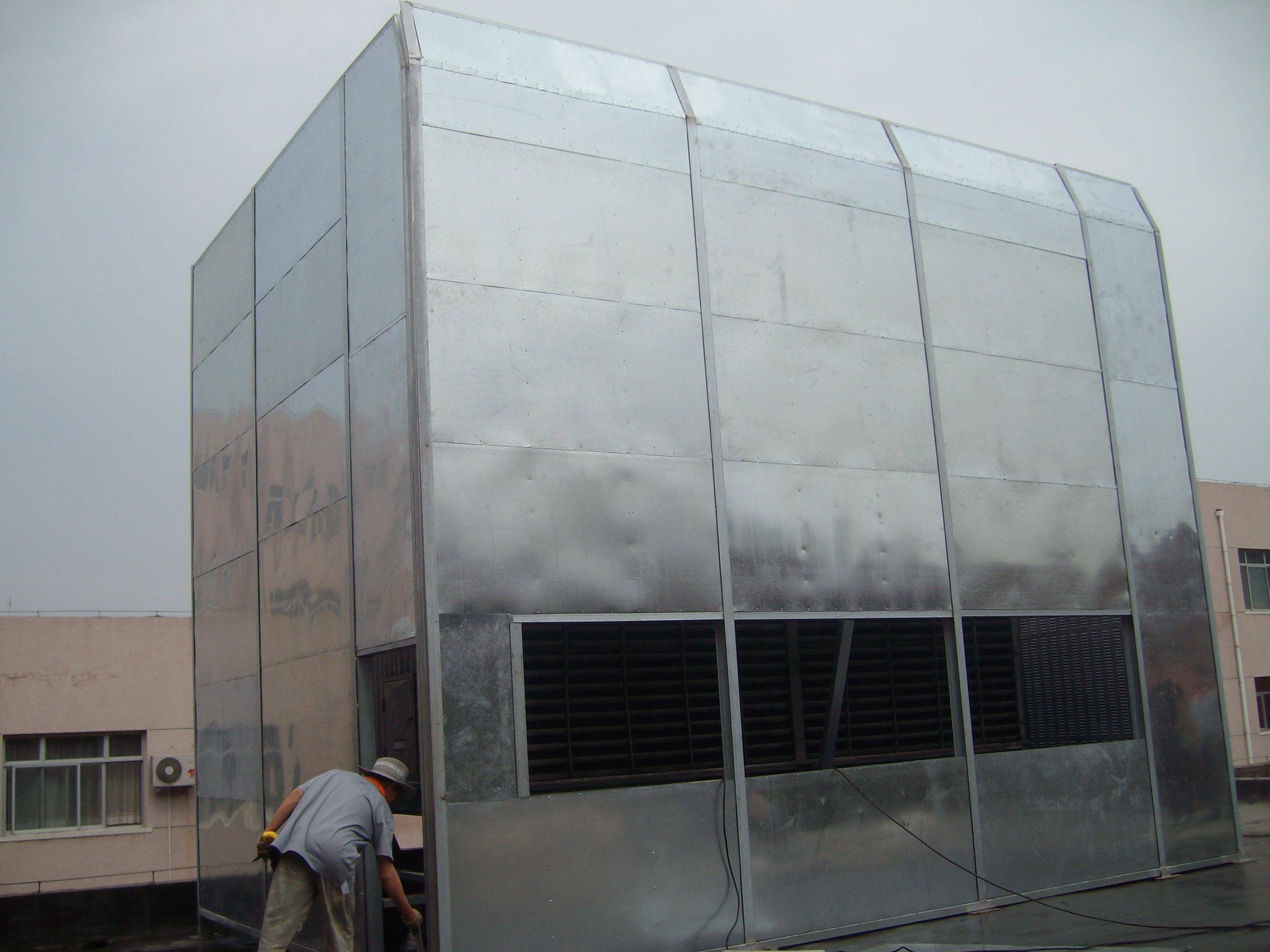 Fully enclosed style factory sound barrier