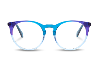 Female round eye shape mixed colors glasses