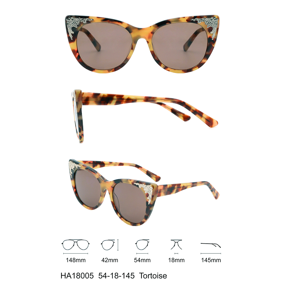Women Fashion Retro Cat Eye Acetate Sunglasses UV400 Lens