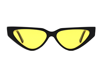 Модные женские солнцезащитные очки в узкой оправе «кошачий глаз»