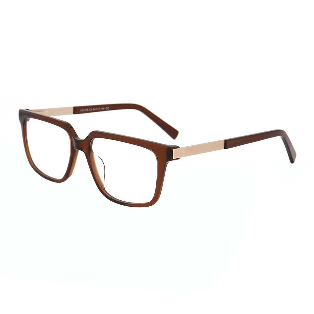 Acetate front and metal temple fashion glasses