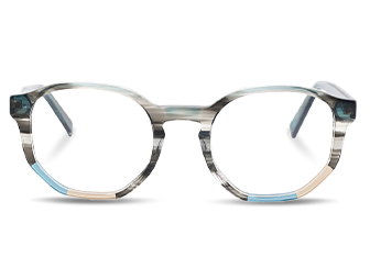 Optische Brille mit weiblichem Sechseck