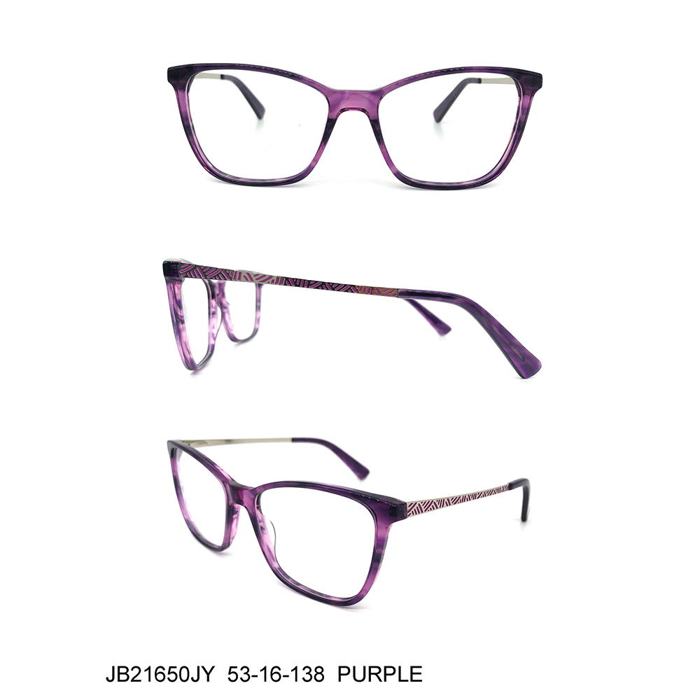 Women Iterated Retro Butterfly Eyeglasses With Acetate And Metal Combination