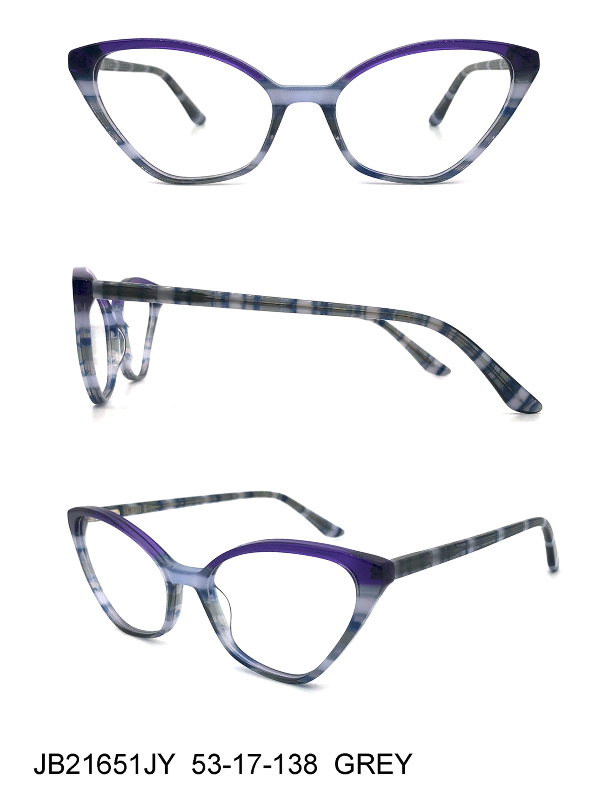 Female new design cat eye acetate eyeglasses