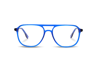 Unisex Vintage Double Bridge Acetate Blue Light Shield Eyeglasses