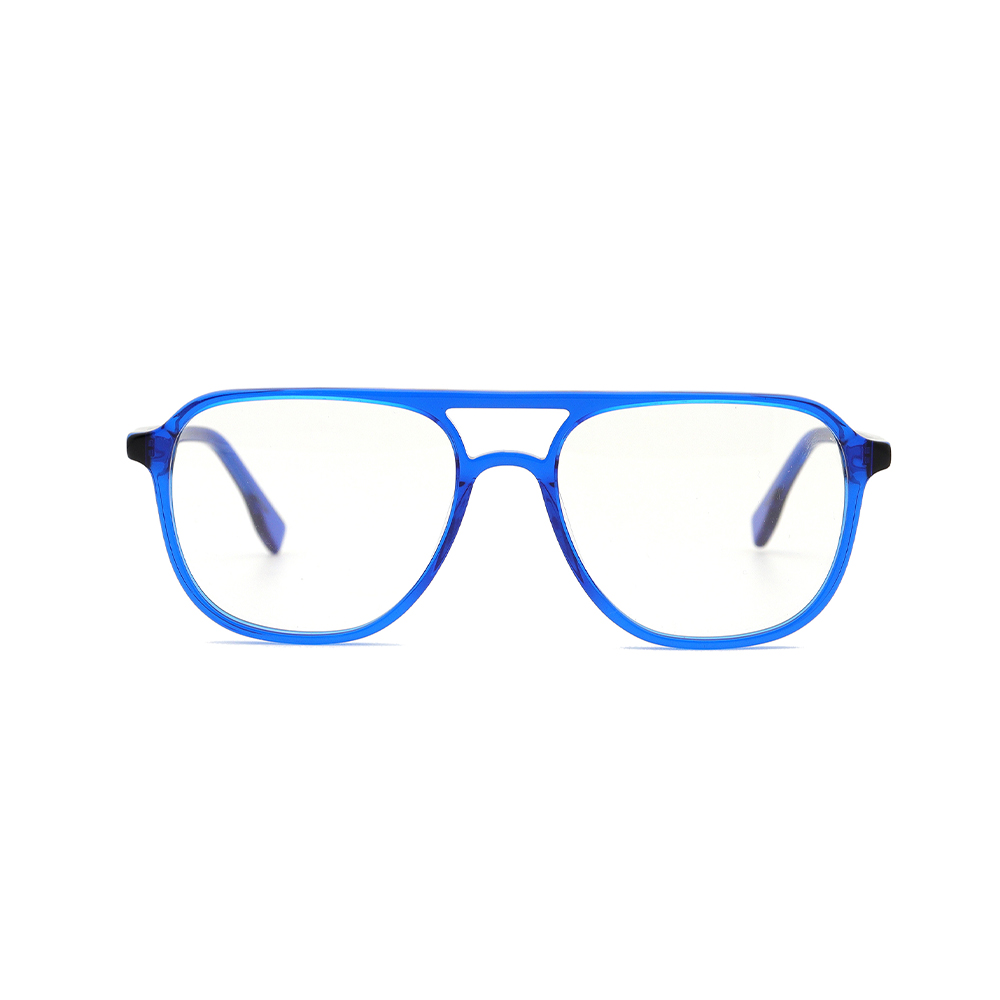 Unisex Vintage Double Bridge Acetate Blue Light Shield Eyeglasses Featured Image