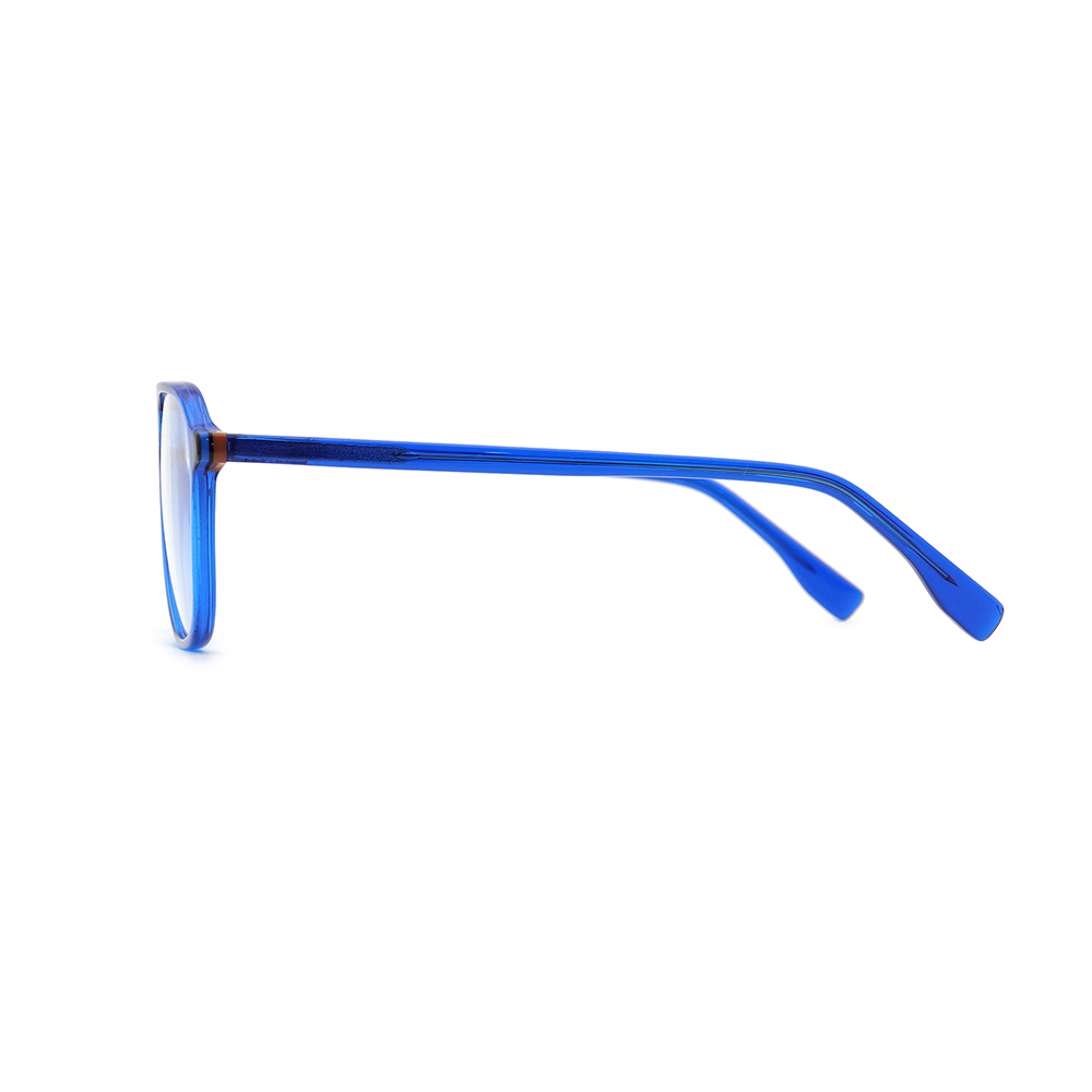 Unisex Vintage Double Bridge Acetate Blue Light Shield Eyeglasses
