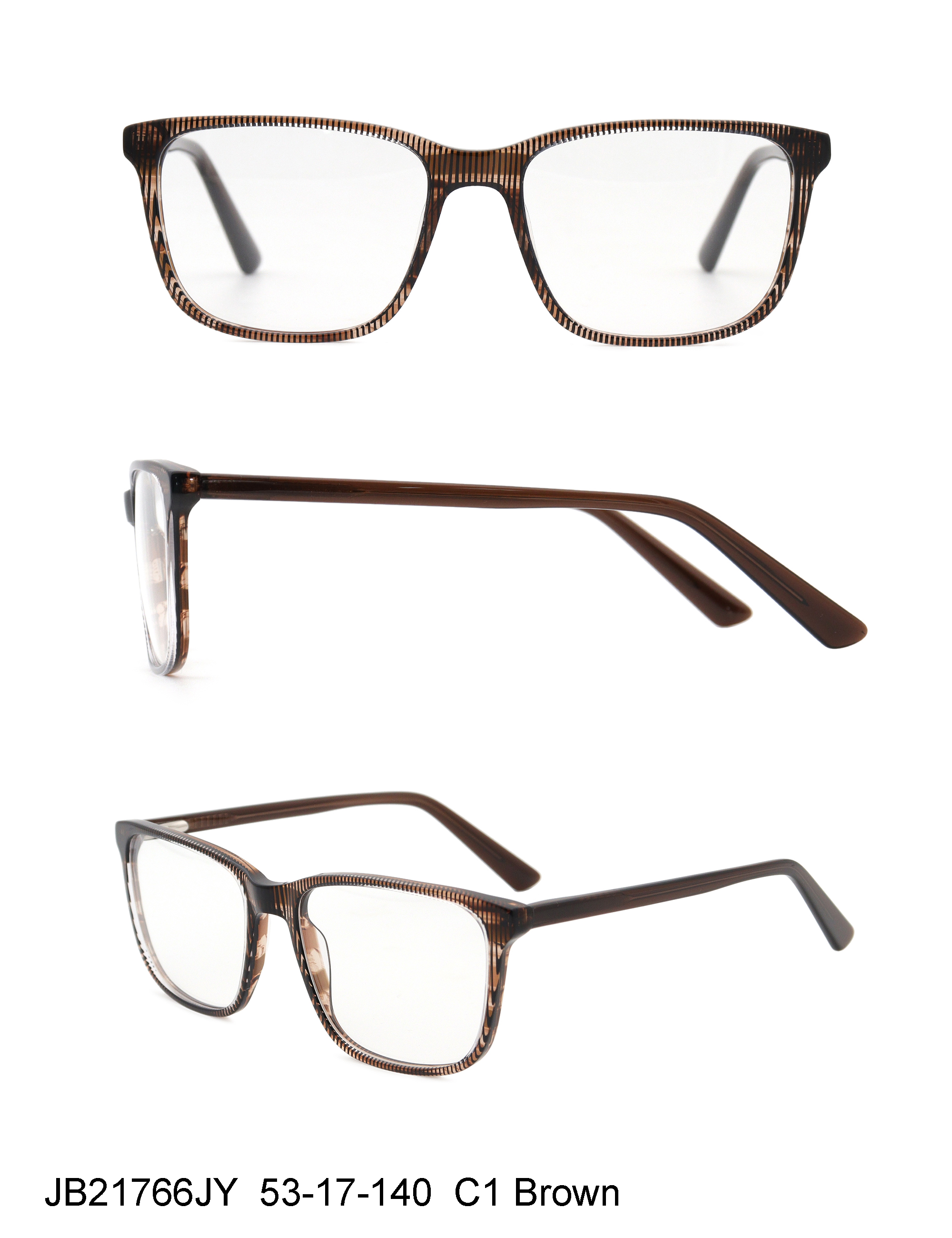 Beautifully crafted rectangle stripe shape glasses