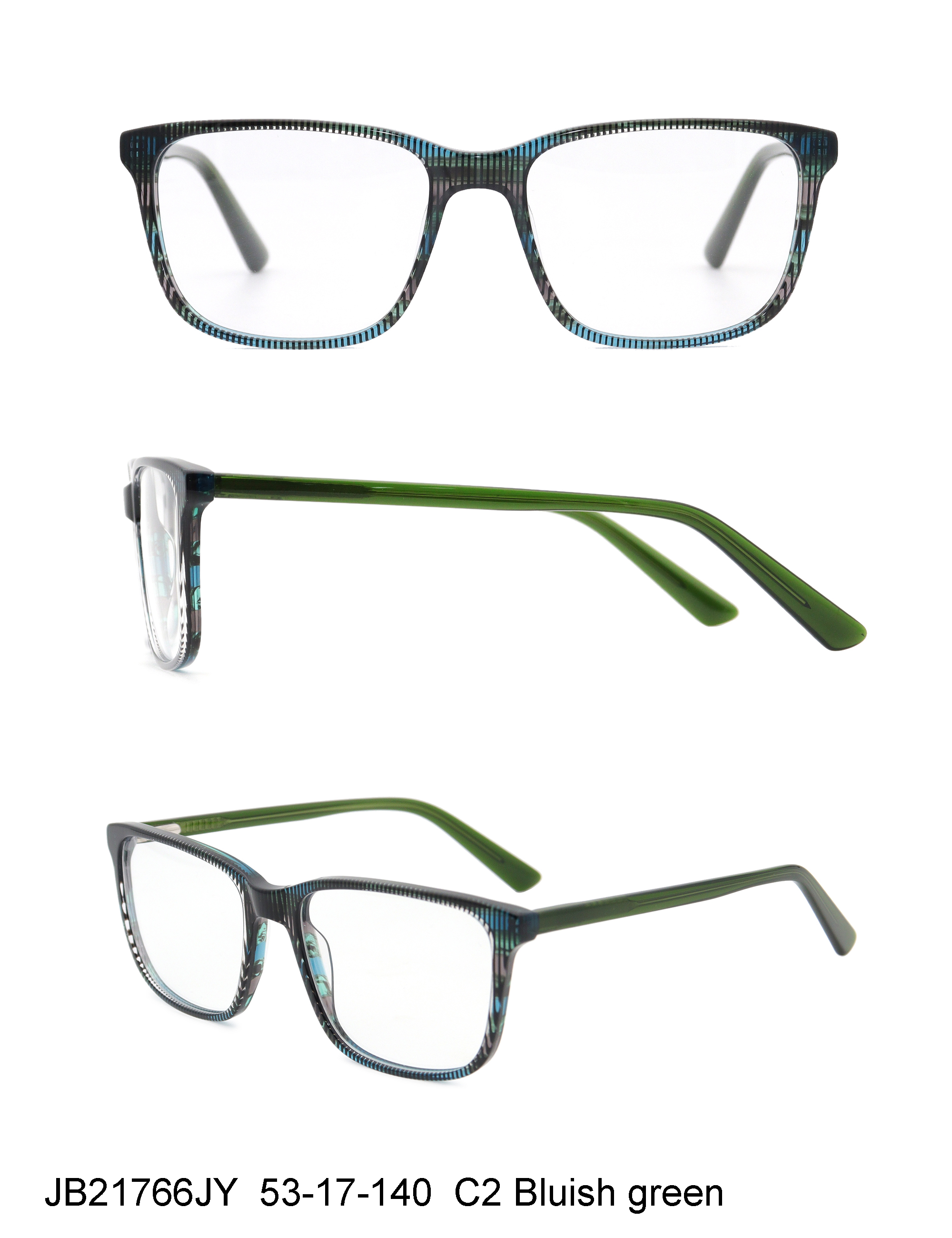 Beautifully crafted rectangle stripe shape glasses