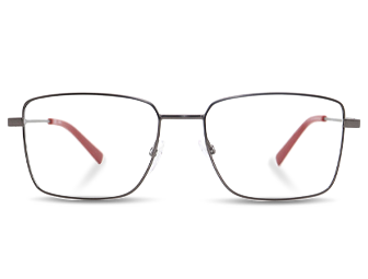 Men's square glasses-Clip on