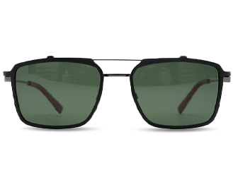 पुरुषांचे चौरस चष्मा-क्लिप चालू