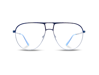 Unisex Pilot Eye Shape Metal Anti Blue Light Glasses