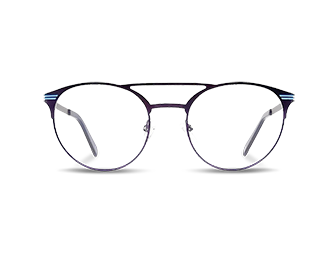 Froulju Optical Panto Eye Shape Double Bridge Metal Glasses