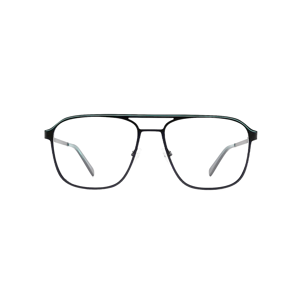 Men Eye-Catching Full Rimmed Prescription Square Metal Eyeglasses Featured Image