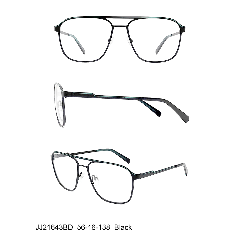 Men Eye-Catching Full Rimmed Prescription Square Metal Eyeglasses
