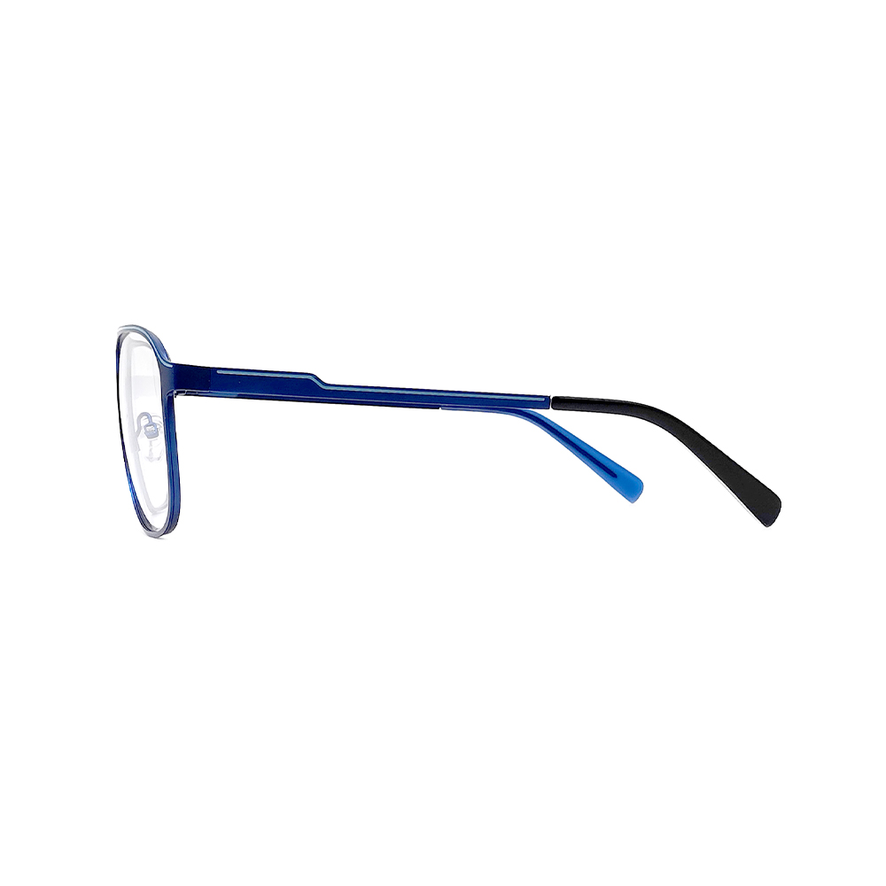 Men Eye-Catching Full Rimmed Prescription Square Metal Eyeglasses