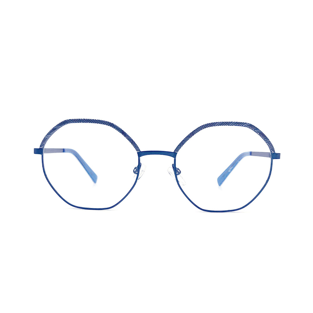 Women Optical Hexagon Shape Fashion Metal Eyeglasses Frames