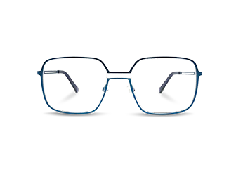 Unisex-Brille aus optischem Metall mit quadratischer Schmetterlingsaugenform und Doppelsteg