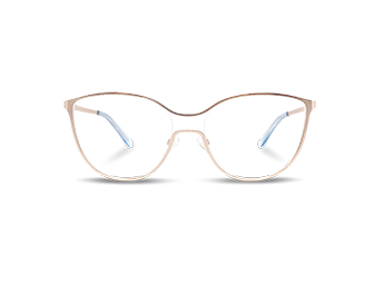 Mga Babaye nga Optical Cat Eye Shape Hollow Bridge Fashion Metal Eyeglasses