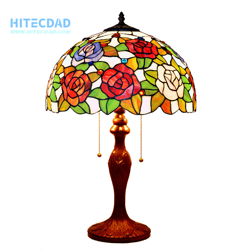 Tiffany bedside wedding room rose studio lamp