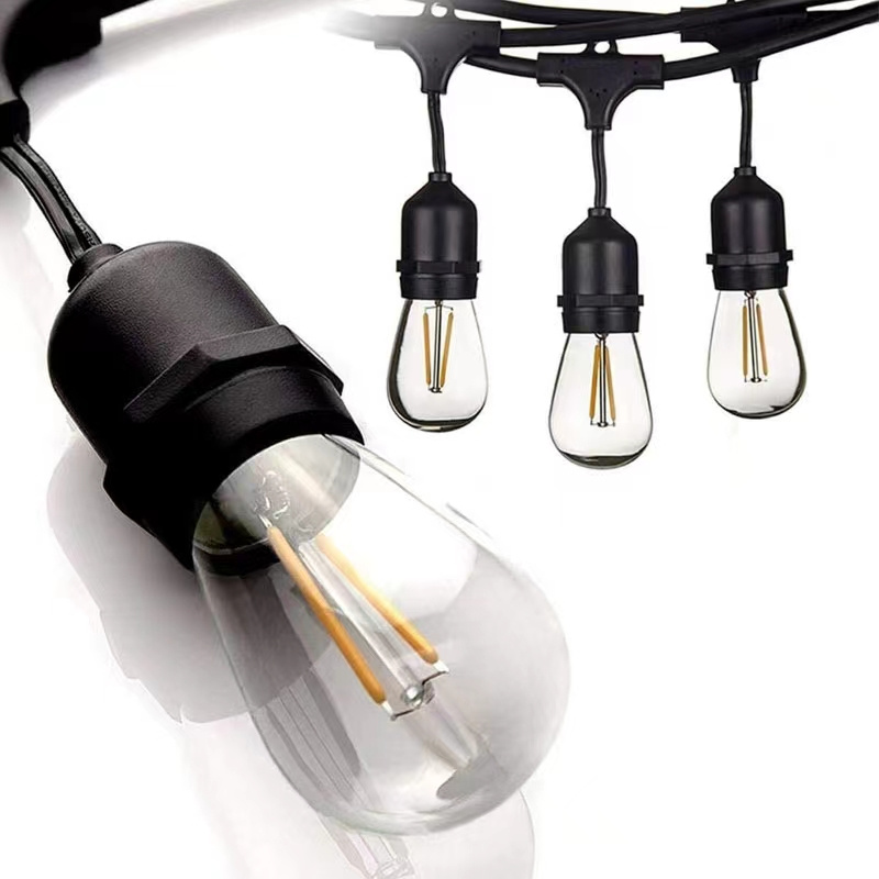HITECDAD Dimmable Outdoor LED String Lights E27/E26