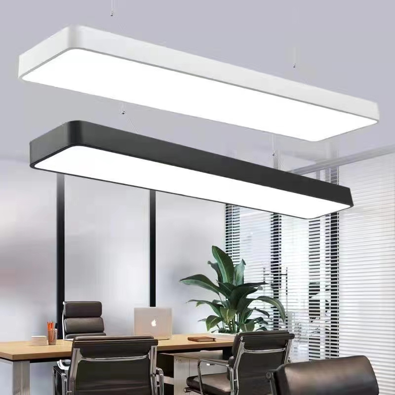 LED Linear Pendant Lamp, Office Practical Lamp Long Simple Hanging Light
