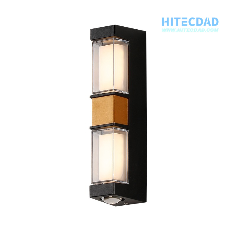 Simple modern LED outdoor double head wall lamp