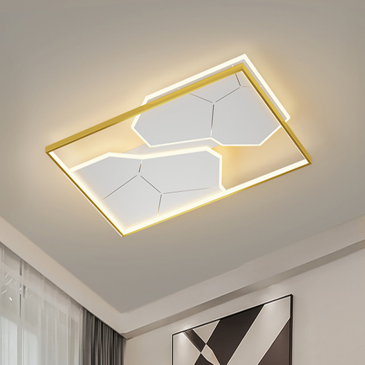 Hitecdad Modern Crack Square Round Ceiling Lamp Fixtures for Entryway Bathroom