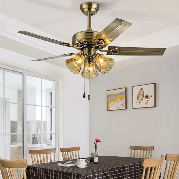 HITECDAD Ceiling Fan with Light – Height Adjustable Semi Flush Mount Ceiling Fan with Pull Chain Control and Frosted Glass Lampshade & E27 Bulb Socket