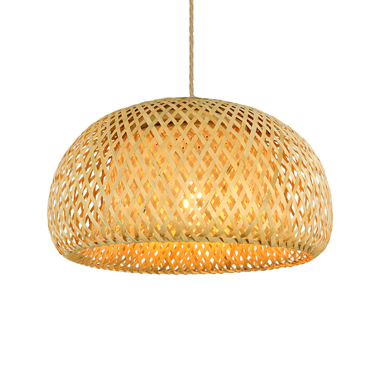 Trending Products Silver Color Glass Floor Light - Hitecdad 2-layer Bamboo Woven Natural material Pendant Light – Hitecdad