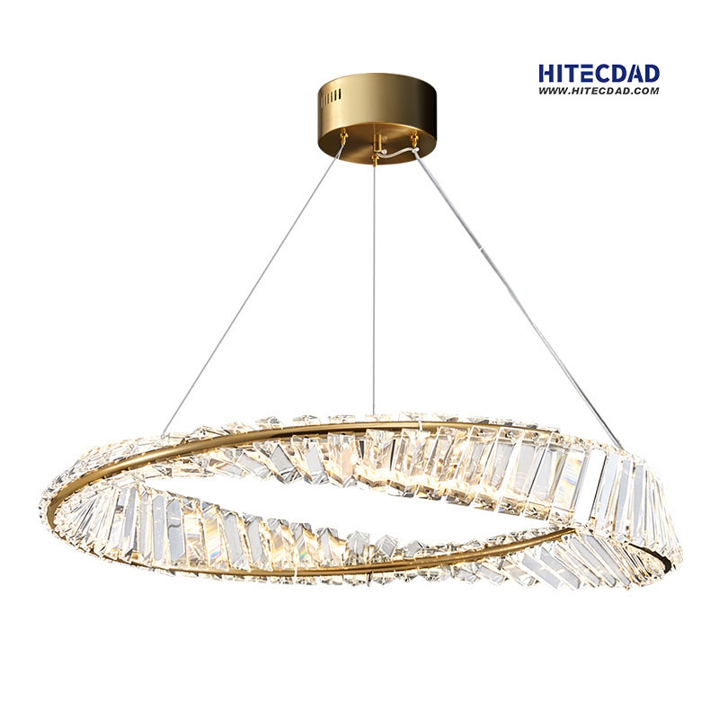 Post-modern Light Luxury American Spiral Crystal Chandelier Featured Image